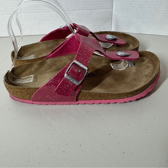 Birkenstock Pink Glitter Gizeh Sandals Women’s Comfort Summer Shoes Size 41 - Picture 13 of 16
